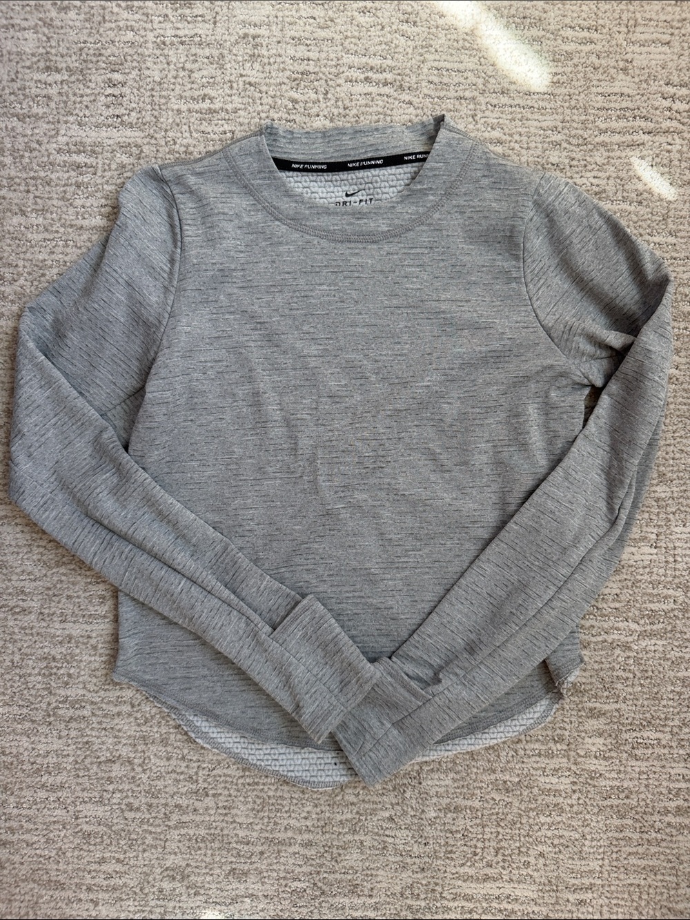 Nike Gray Long Sleeve Performance Top